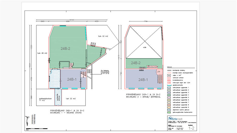 Plattegrond Prinseneiland 24 B1-