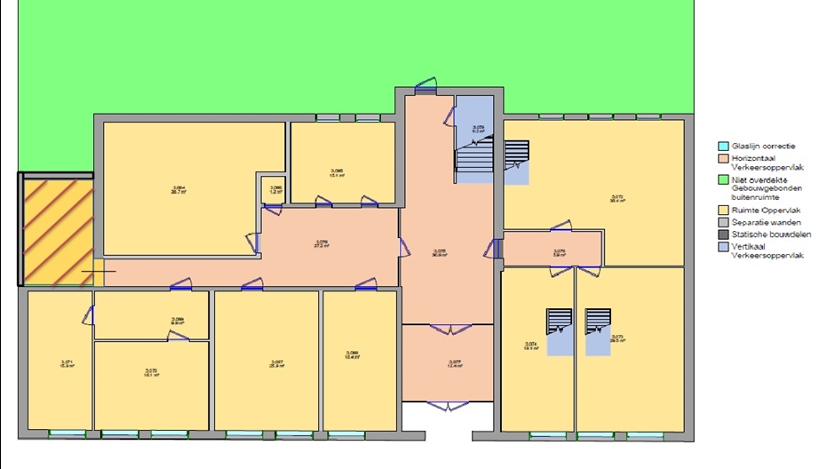 plattegrond Des Presstraat 3 ruimte 1